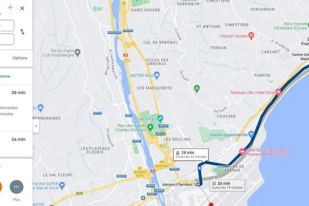 Bd Grosso Apt 4 Prs, 300M Plage, Clim, Parking Νίκαια Γαλλία