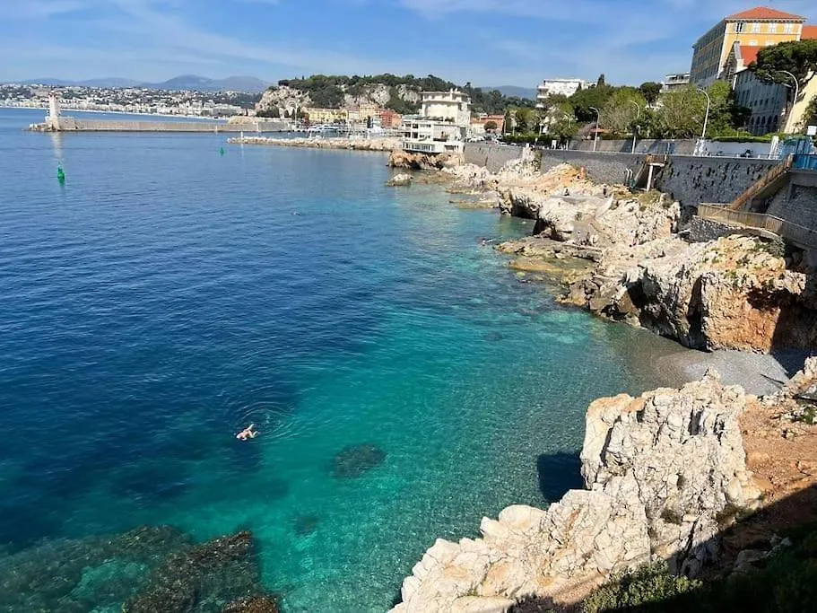 Bd Grosso Apt 4 Prs, 300M Plage, Clim, Parking Νίκαια