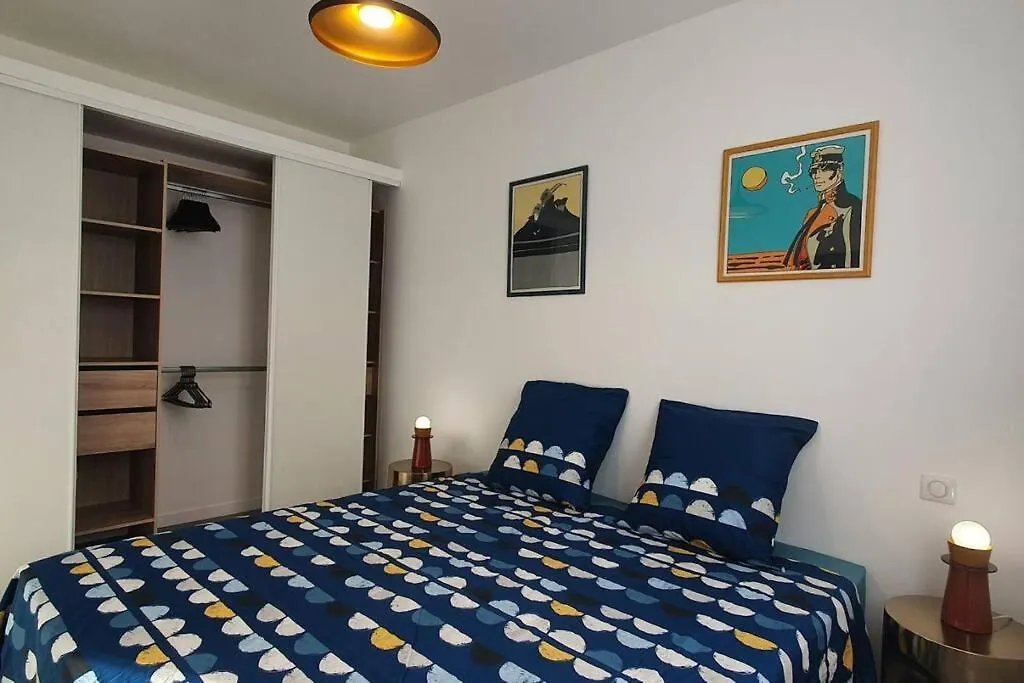 Apartment Bd Grosso Apt 4 Prs, 300M Plage, Clim, Parking Nice